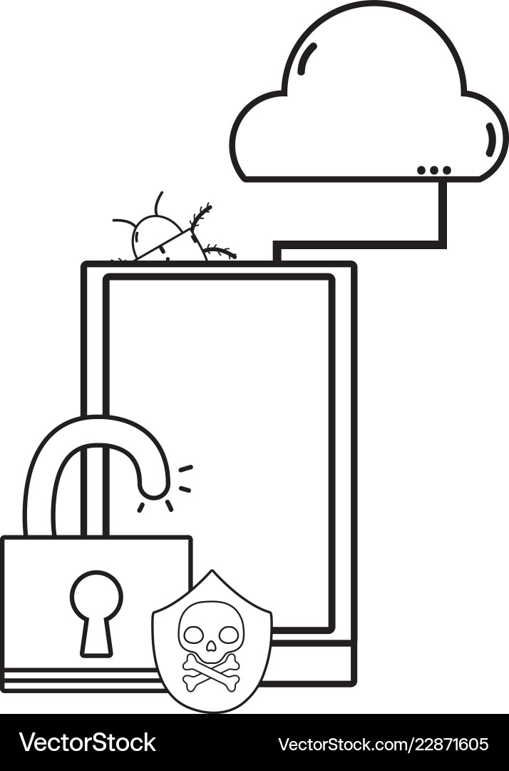 Isolated security system design vector image