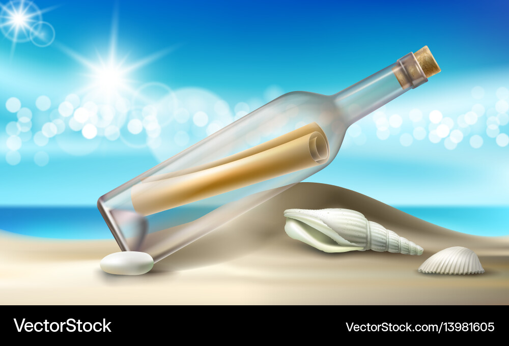 Message in a Bottle Vector Image