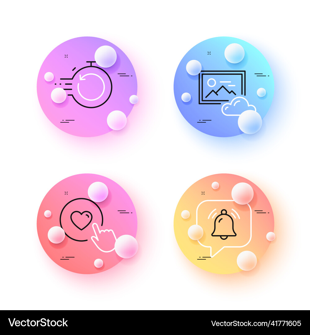 Notification bubble fast recovery and like button Notification bubble fast recovery and like button Vector Image