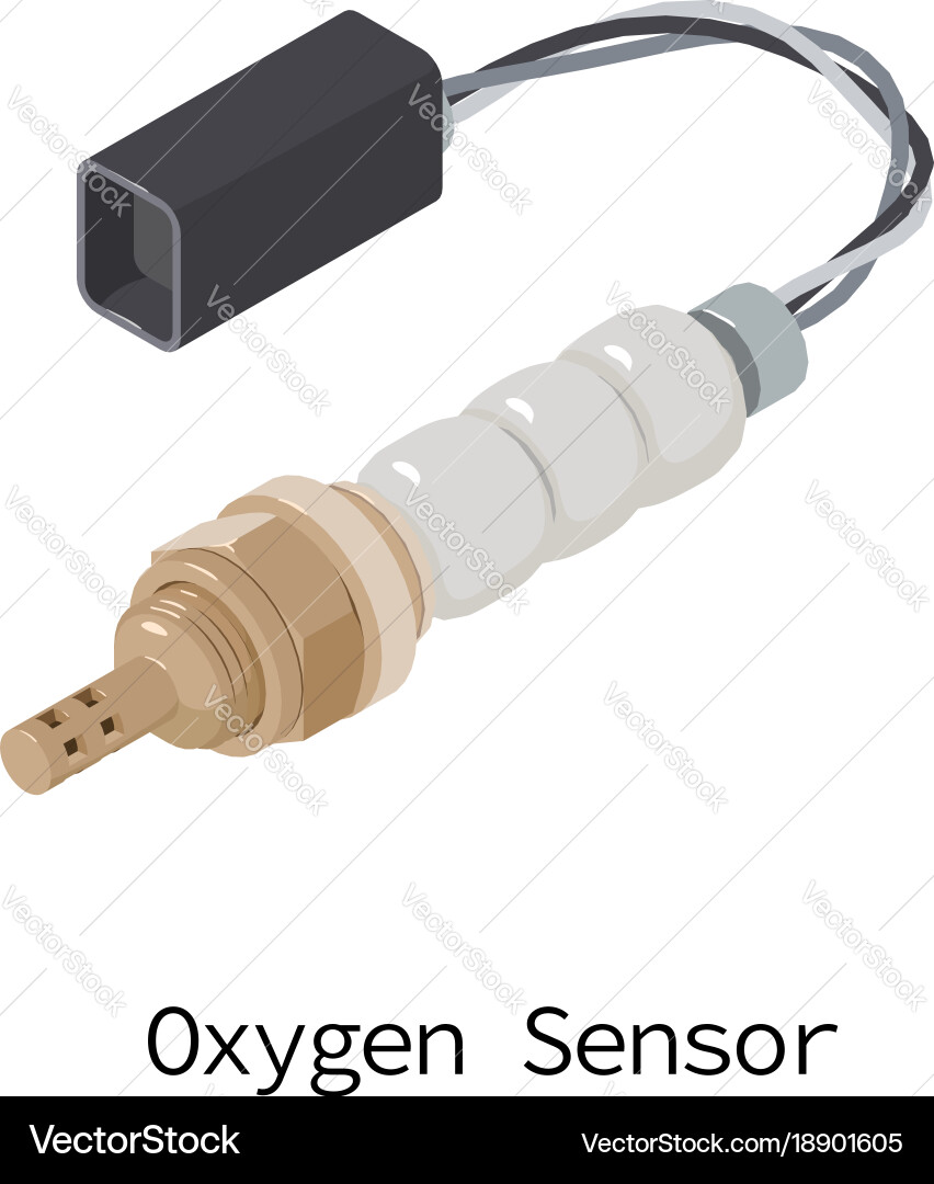 Oxygen sensor icon isometric 3d style vector image