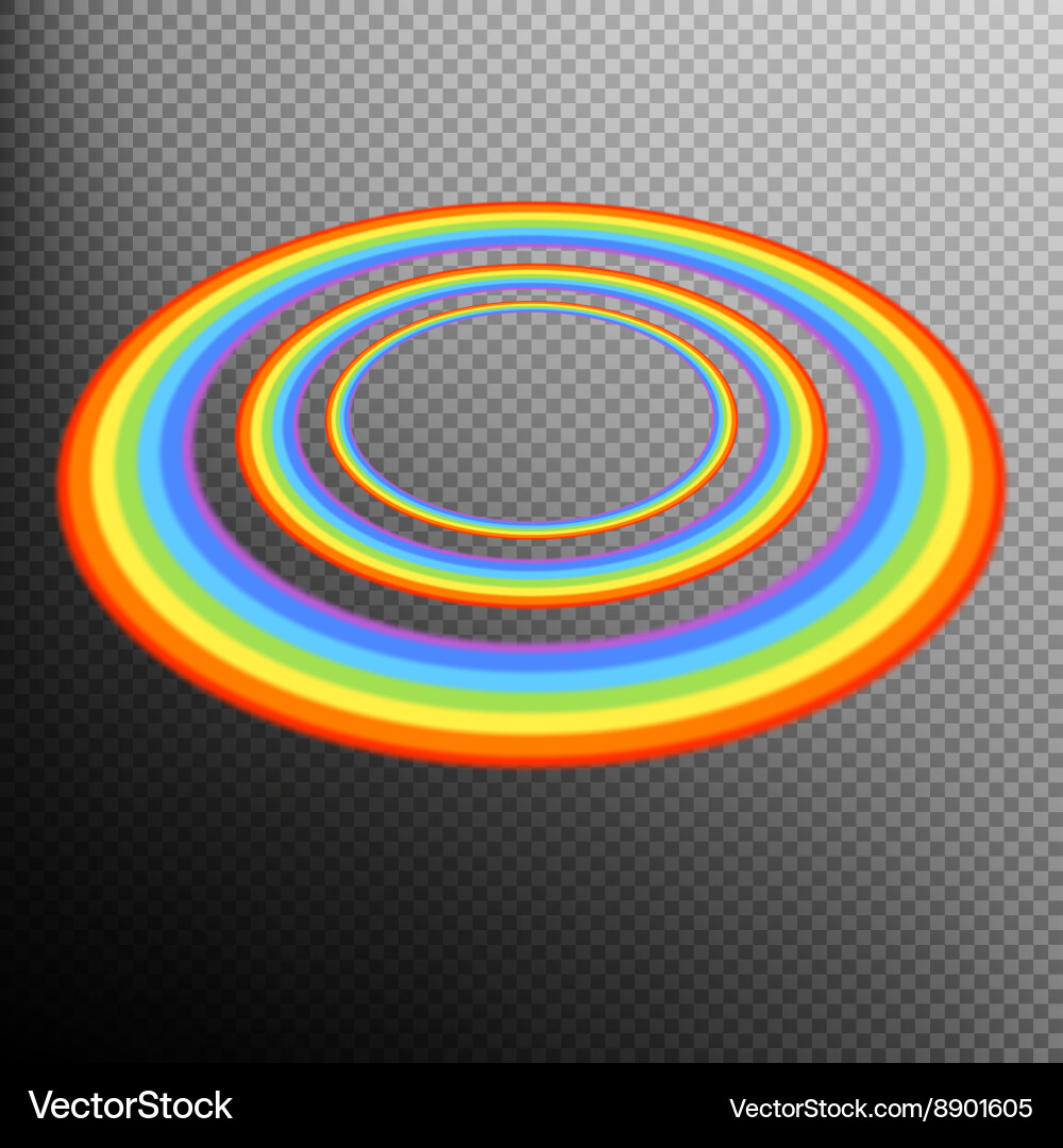 Rainbows in different shape realistic set eps 10 vector image