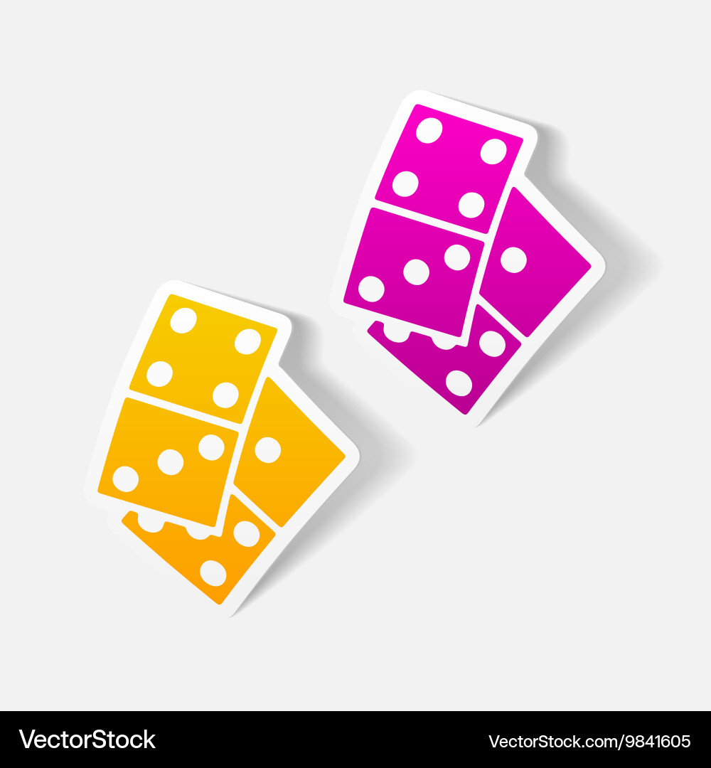Realistic design element domino vector image