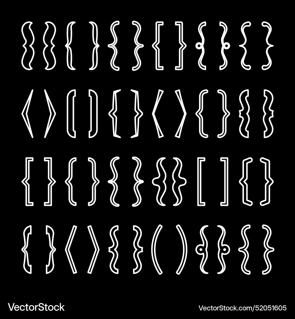 Text brackets collection black quotation box Text brackets collection black quotation box vector image
