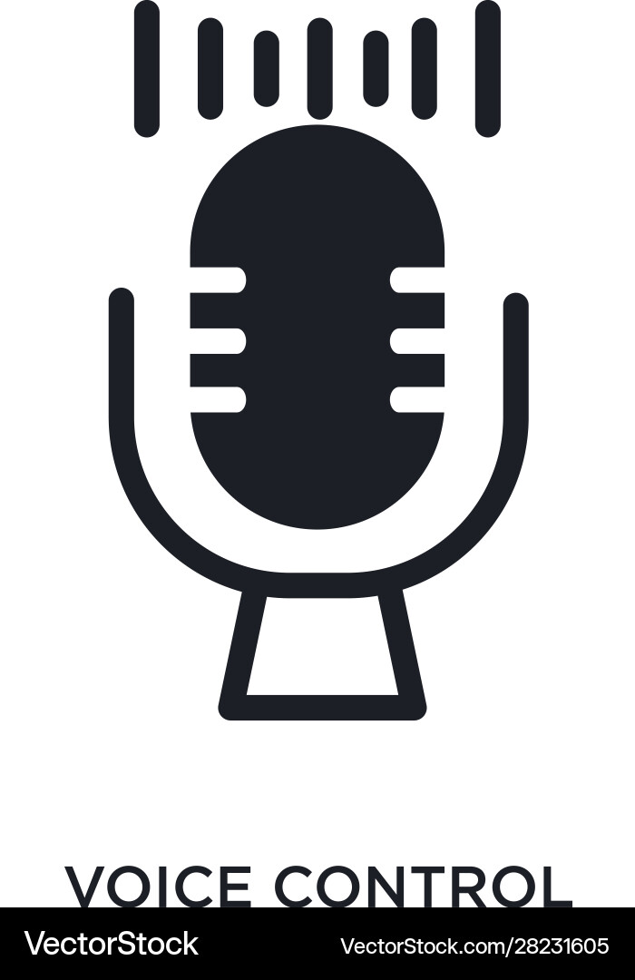 Voice control isolated icon simple element from vector image