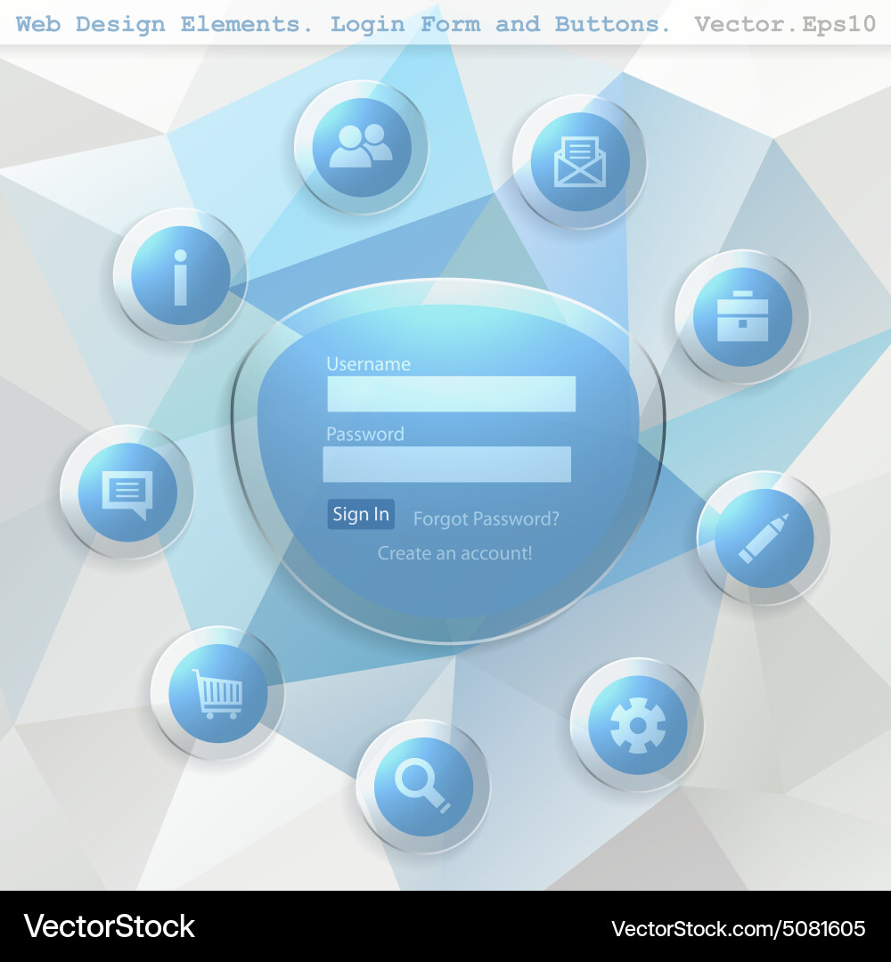 Web design elements vector image
