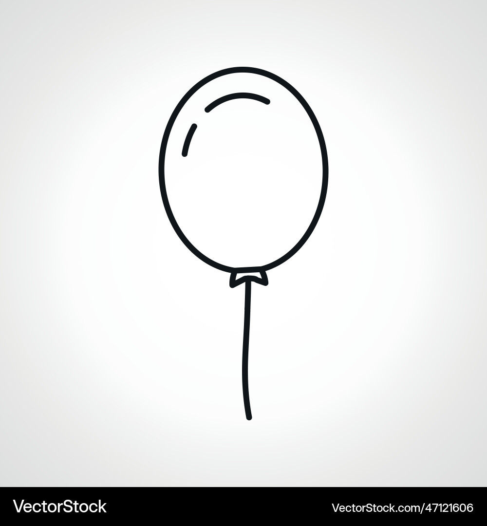 Balloon line icon web linear Balloon line icon web linear Vector Image