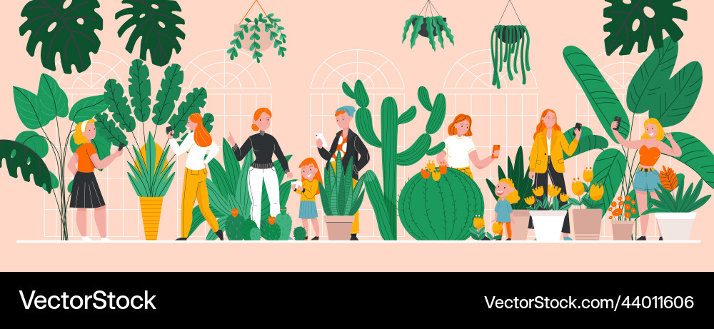 Botanical garden poster Botanical garden poster vector image