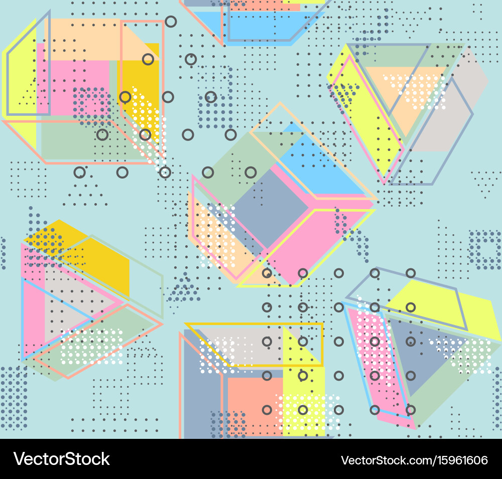Geometric abstract seamless pattern simple motif Vector Image