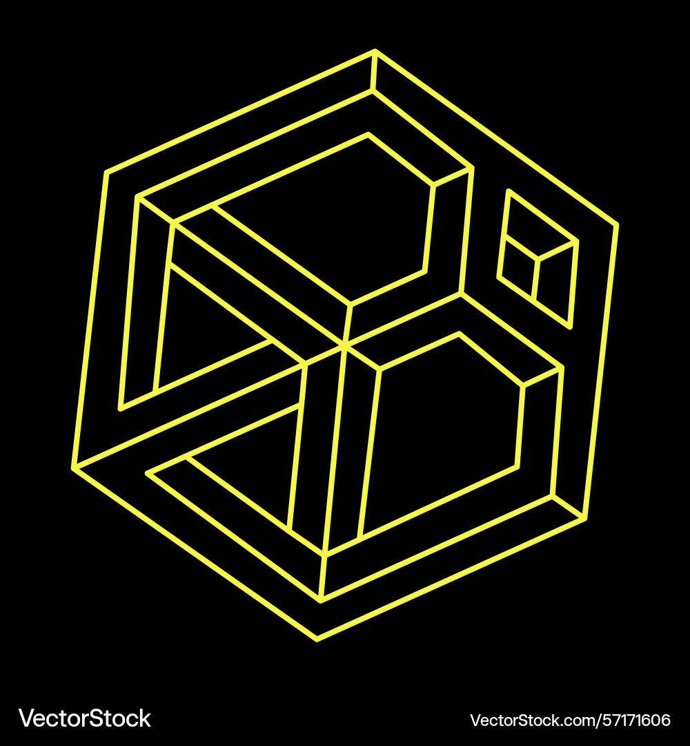 Impossible shape web design element optical Impossible shape web design element optical vector image