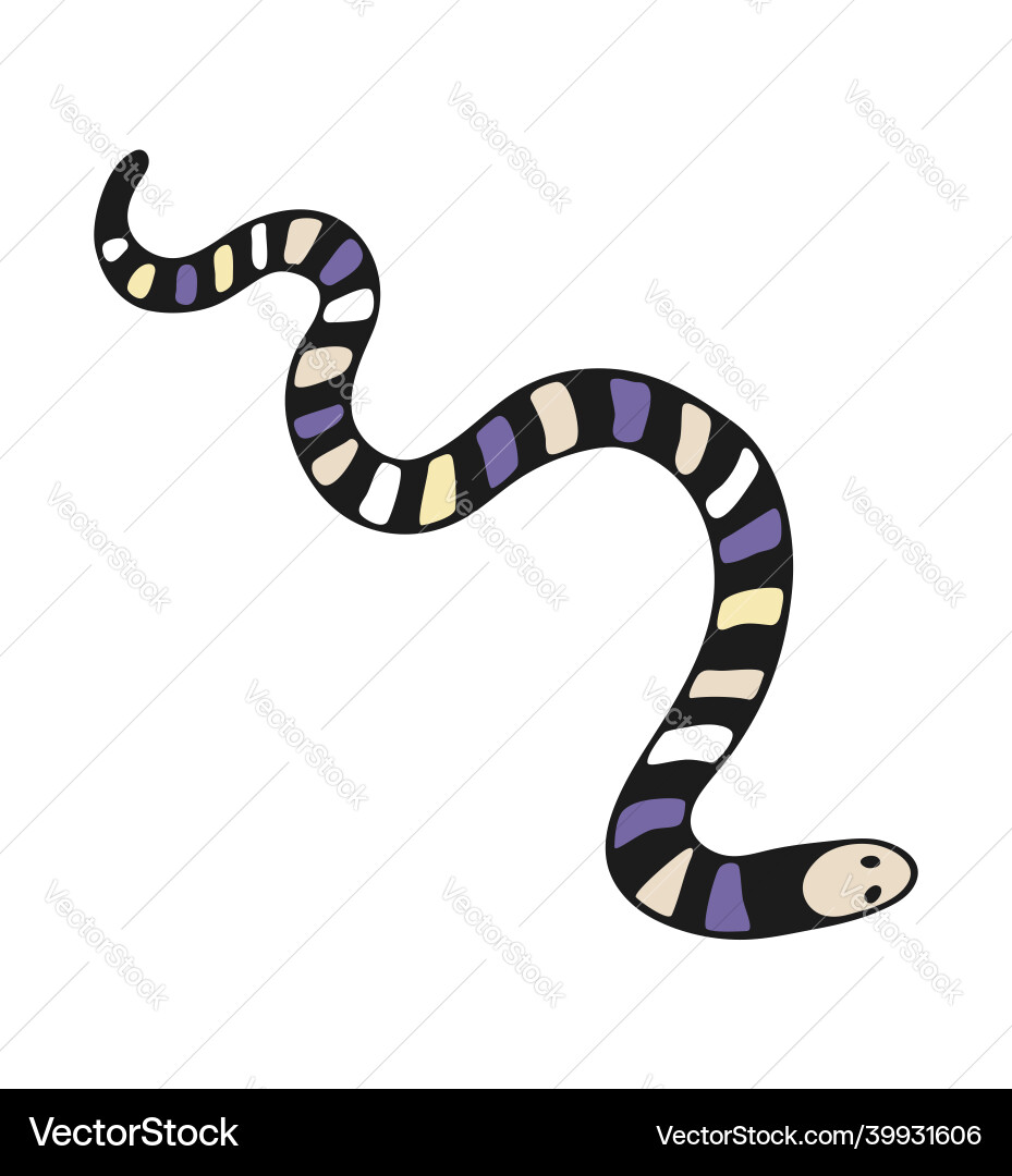 Isolated element snake Isolated element snake vector image