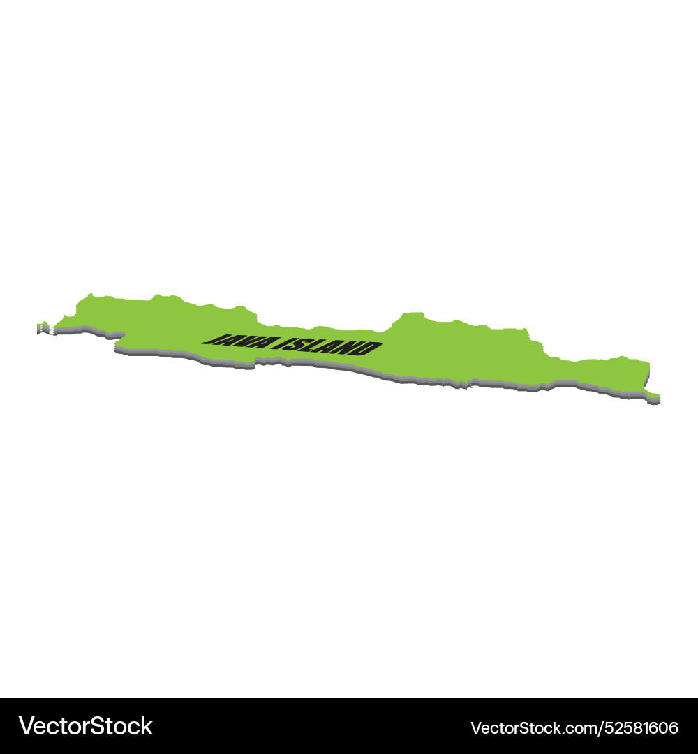 Java island map icon vector image