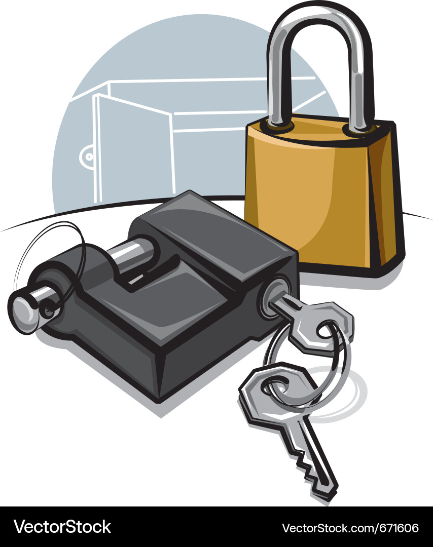 Padlocks and Keys Set vector image
