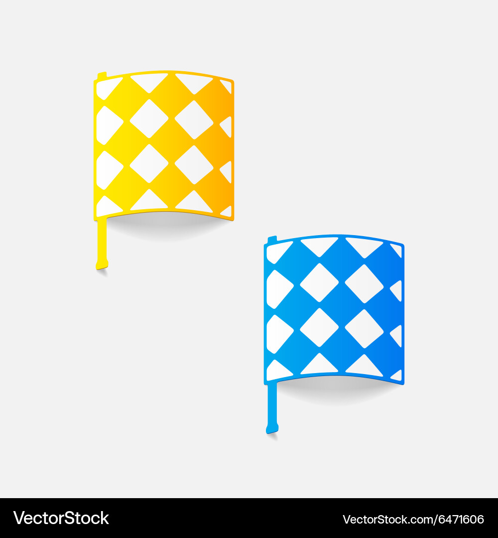 Realistic design element linesman flag Vector Image