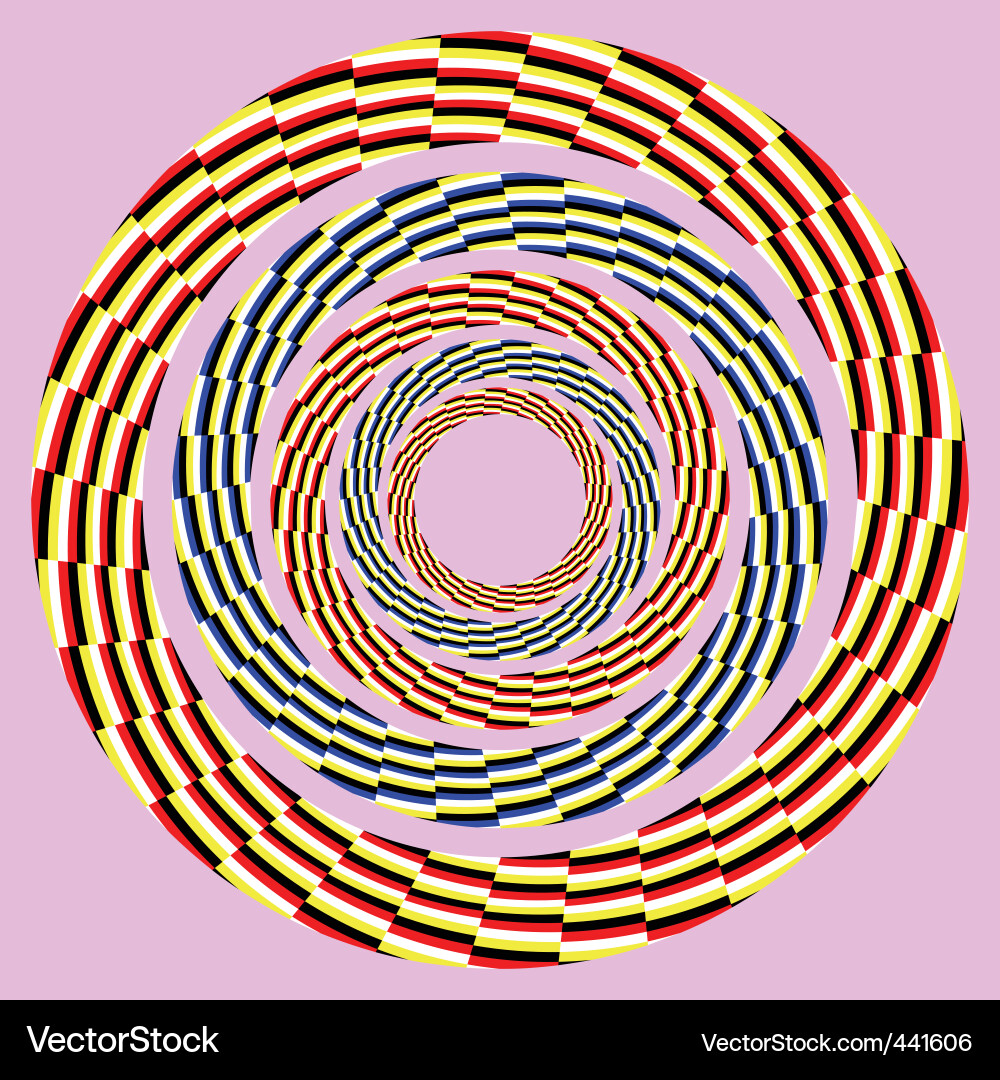 Rotating Psychedelic Circle vector image