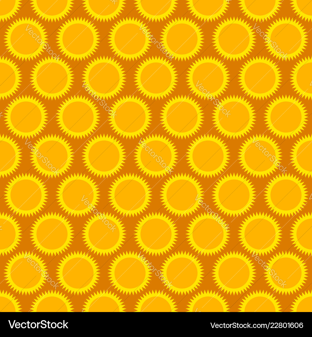 Seamless repeatable pattern background with sun vector image