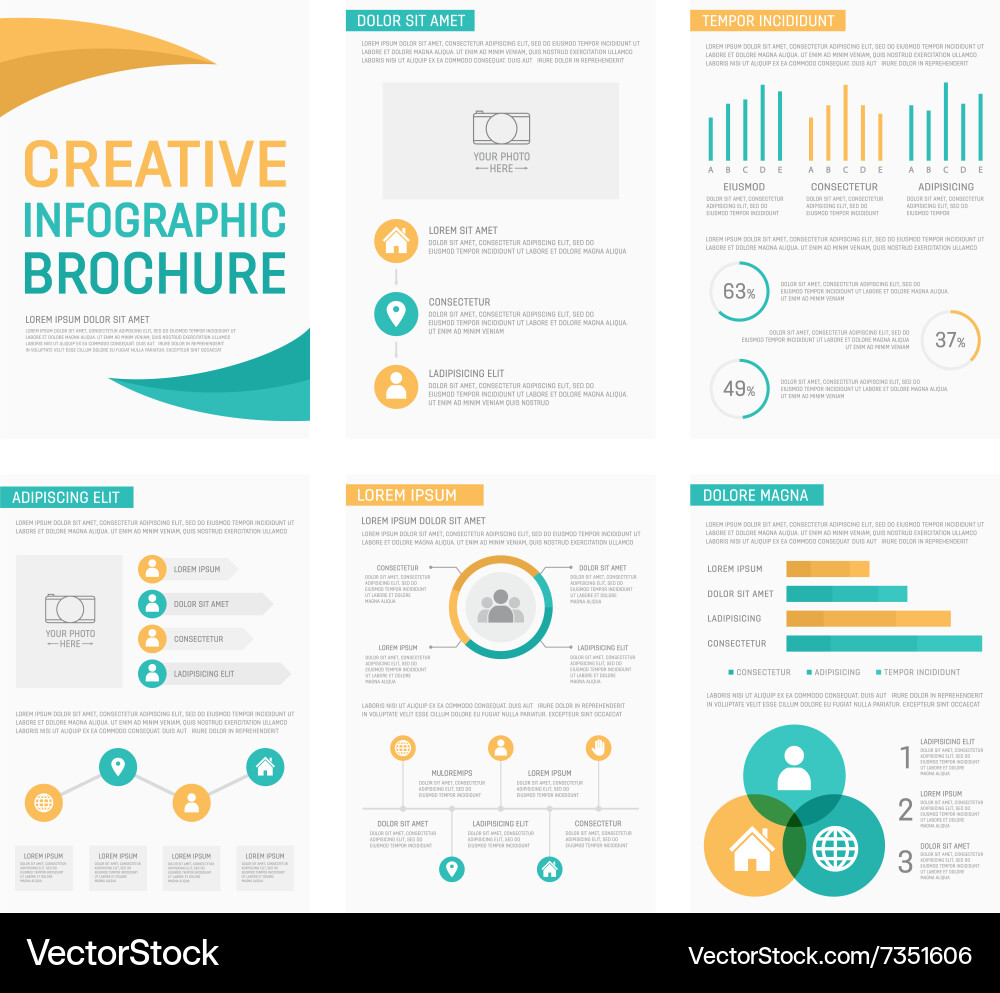 Template for multipurpose presentation vector image