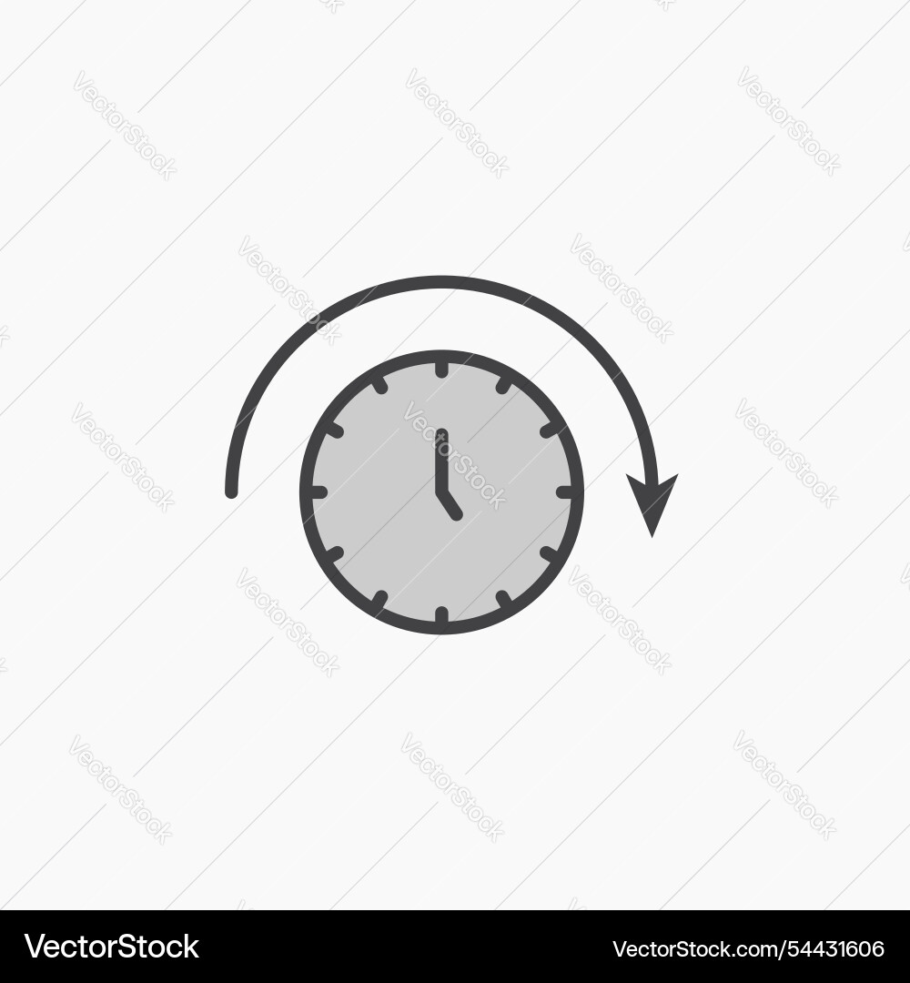 Time forward icon in colored version vector image