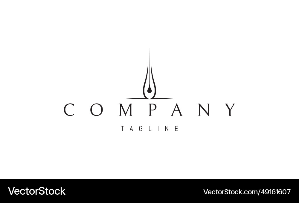 A logo with an abstract image of drop vector image
