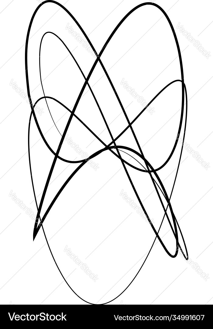 Abstract knot design element random intersecting Abstract knot design element random intersecting vector image