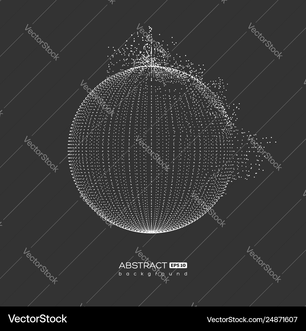 Abstract Particle Explosion Sphere Vector Image