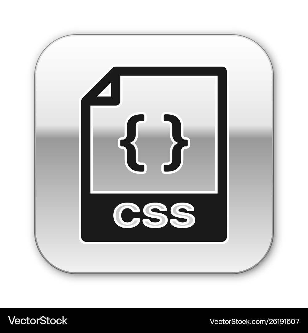 Black css file document icon download button Black css file document icon download button vector image