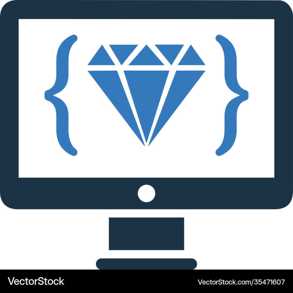 Code Web Codierung Icon Glyph isoliert auf einem weißen vektorbild