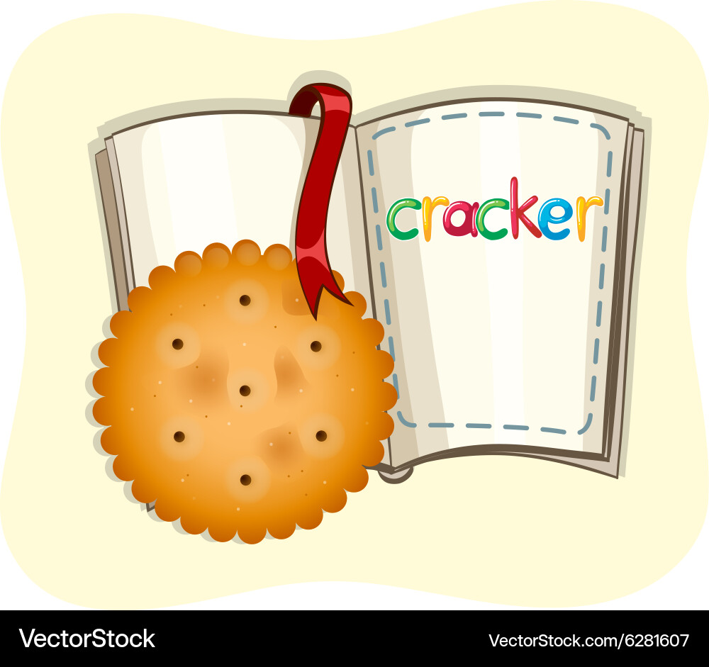 Cracker and opened book Vector Image