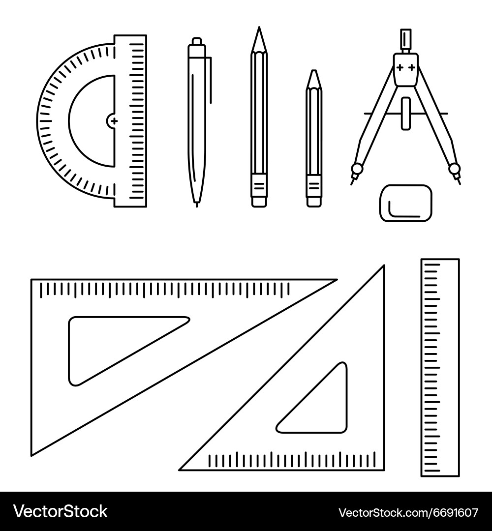 Drawing Tools & Instruments vector image