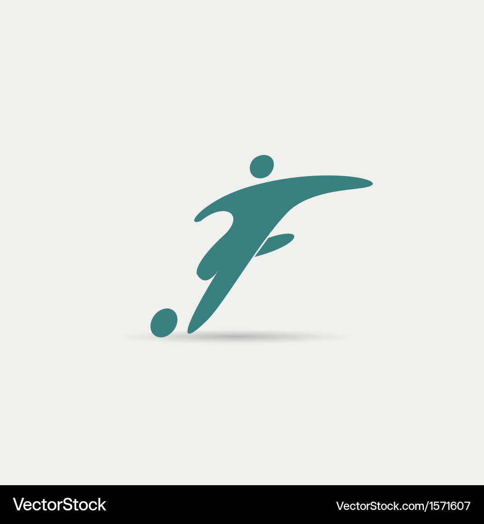 Dynamic Soccer Player in Action vector image