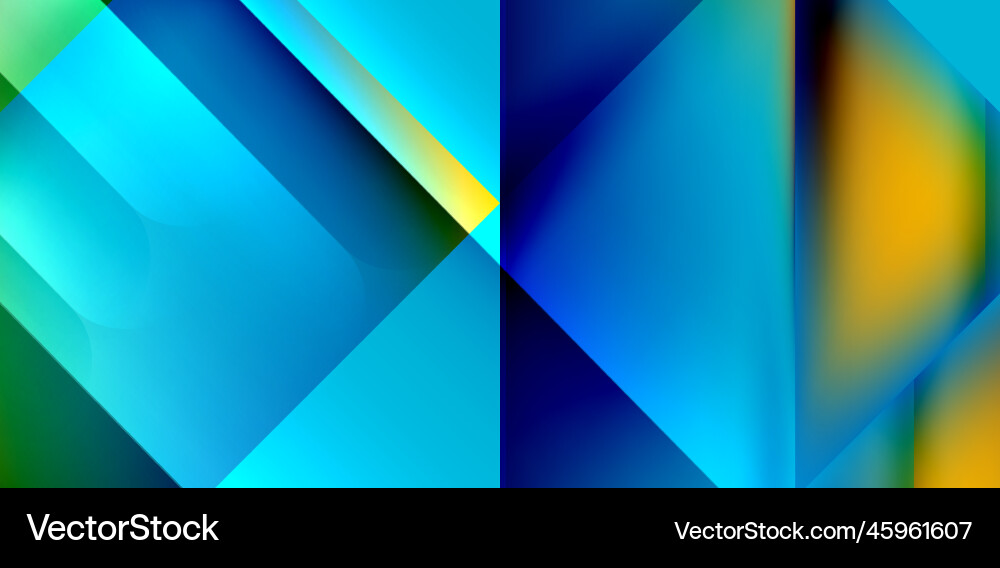 Dynamic triangle design with fluid gradient colors Vector Image