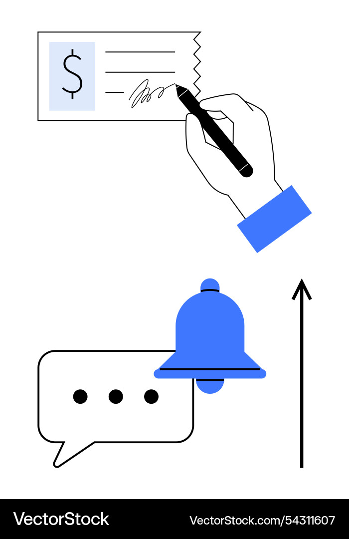 Efficient financial transactions and communication Efficient financial transactions and communication vector image