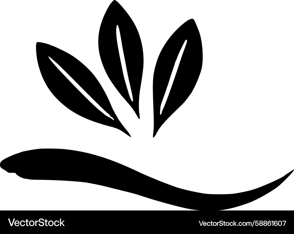 Flowing Leaf Swirl Vector Image