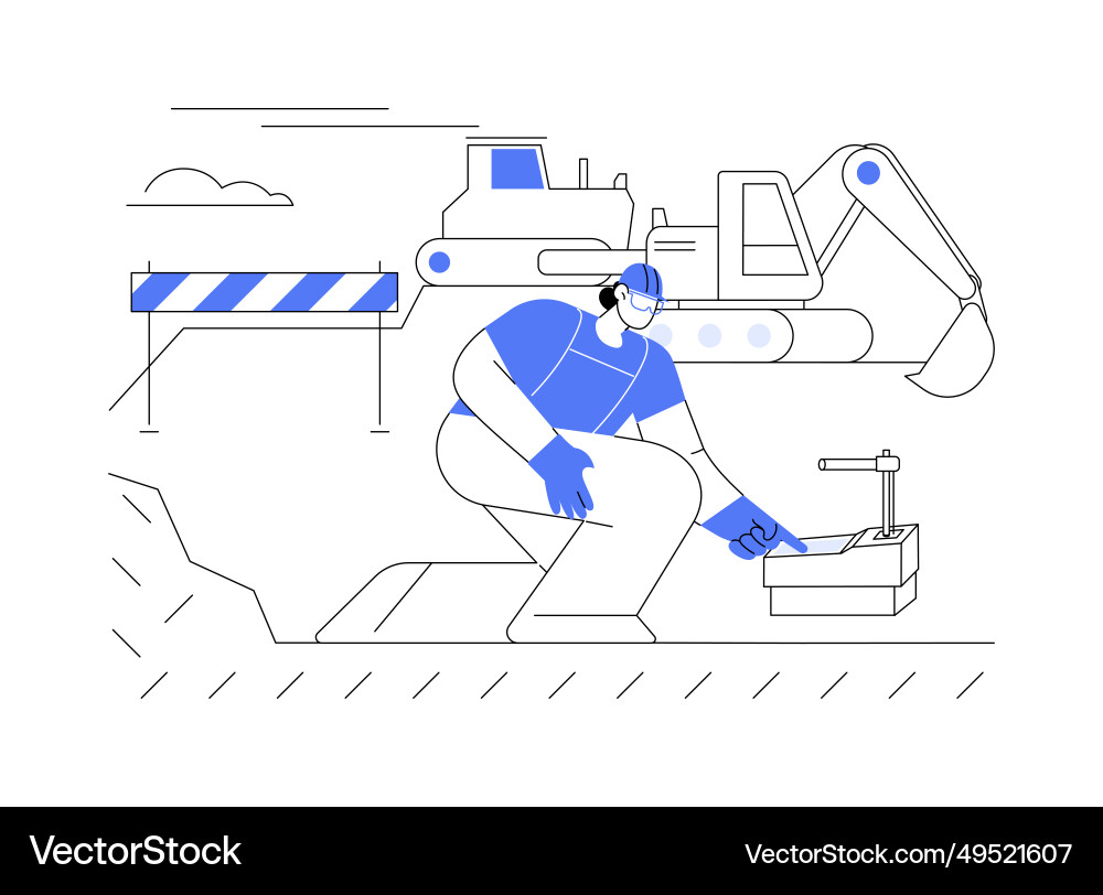 Geotechnical site investigation abstract concept vector image