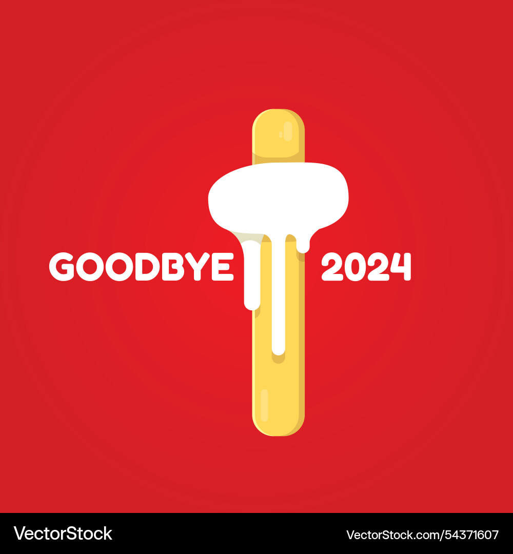 Auf Wiedersehen 2024 hallo 2025 Jahr Konzept Vektorbild