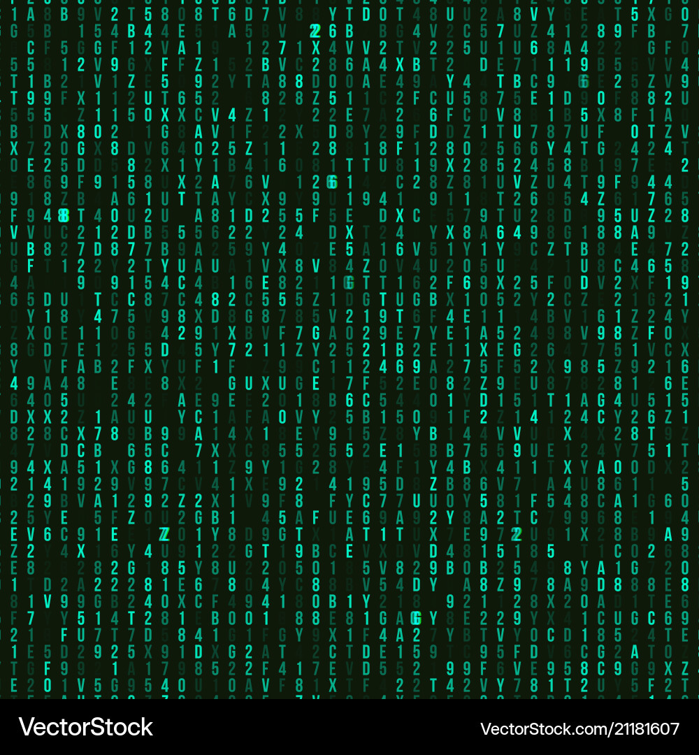 Hexadezimal Matrix Code Hintergrund vektorbild