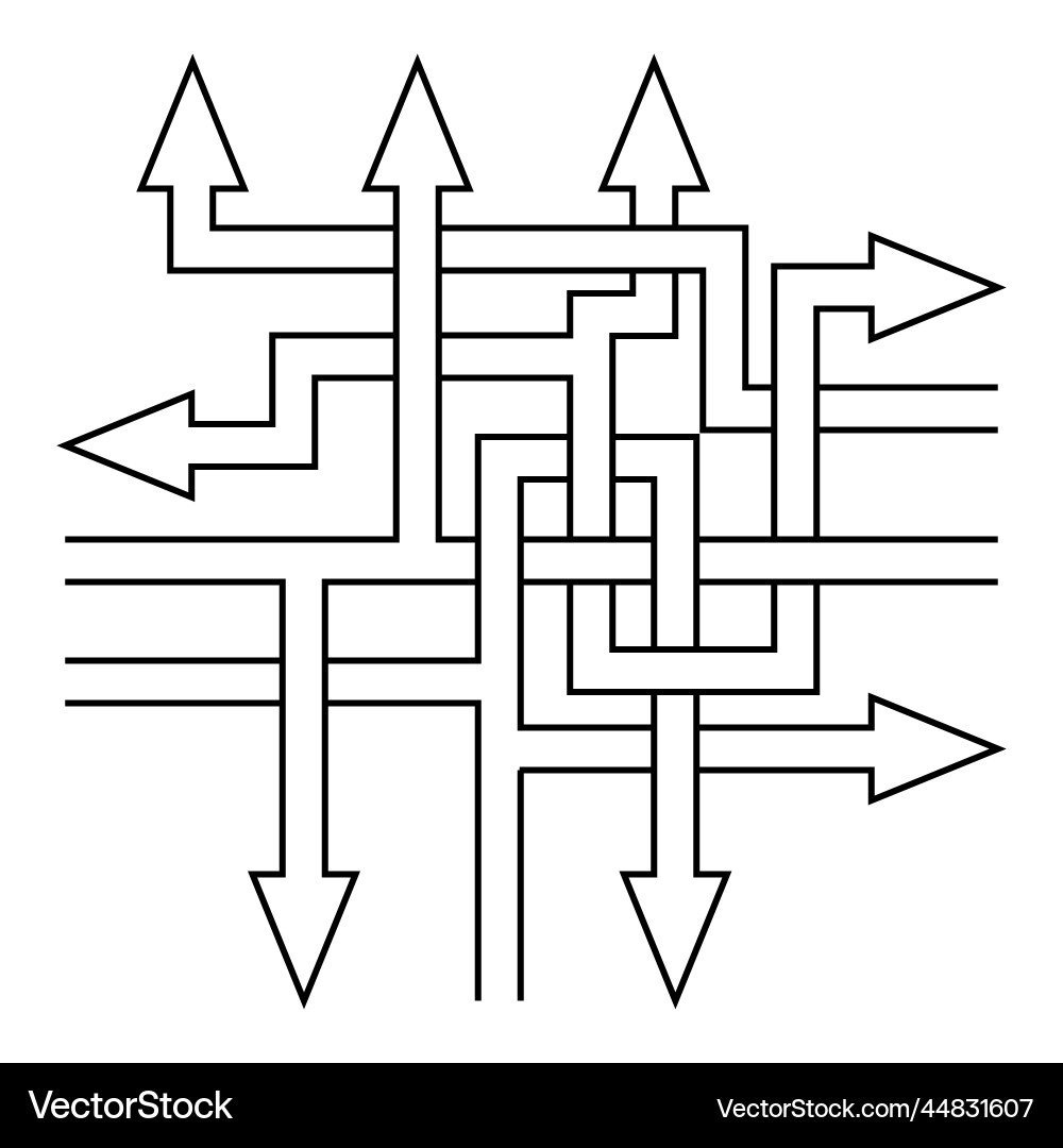 Icon multiple strategy uncertainty unknown vector image