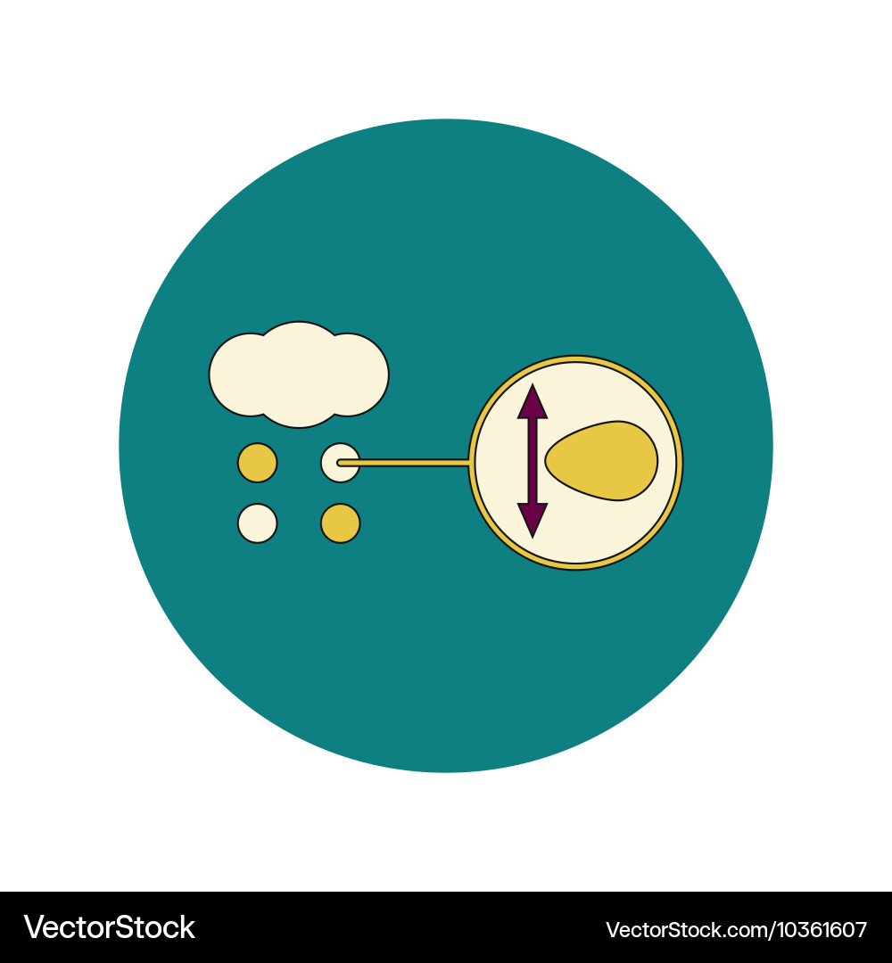 In flat design of cloud Vector Image