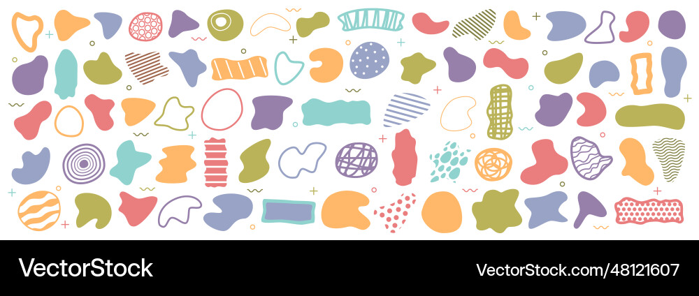 Liquid organic shape blob random blotch Liquid organic shape blob random blotch vector image