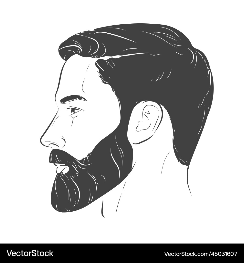 Man with beard barbershop trimming bearded Man with beard barbershop trimming bearded vector image