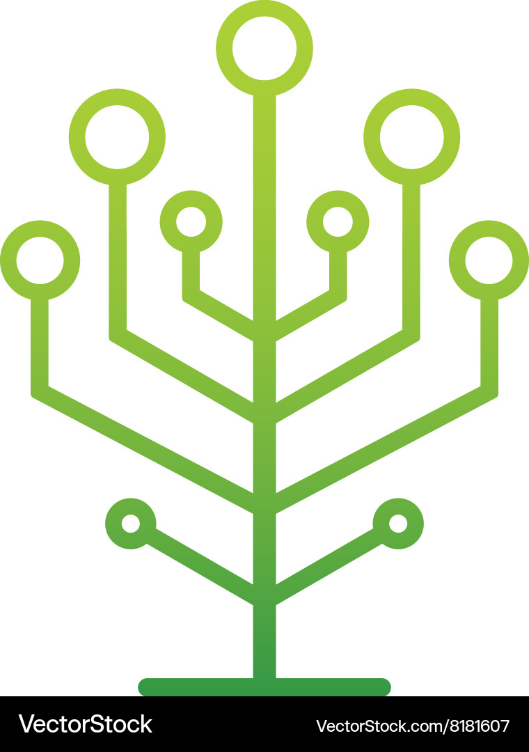 Neural Network Tree vector image