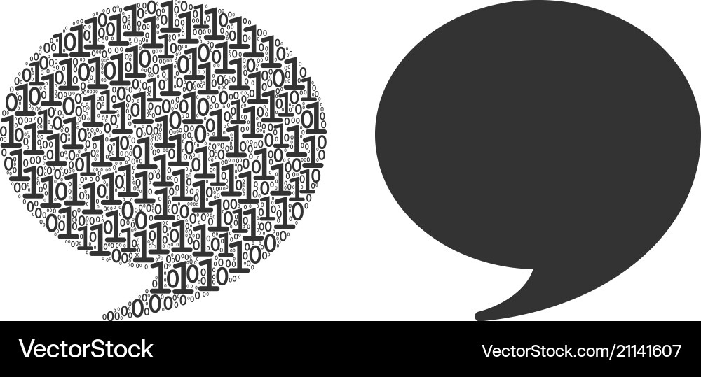 Quote mosaic of binary digits Vector Image