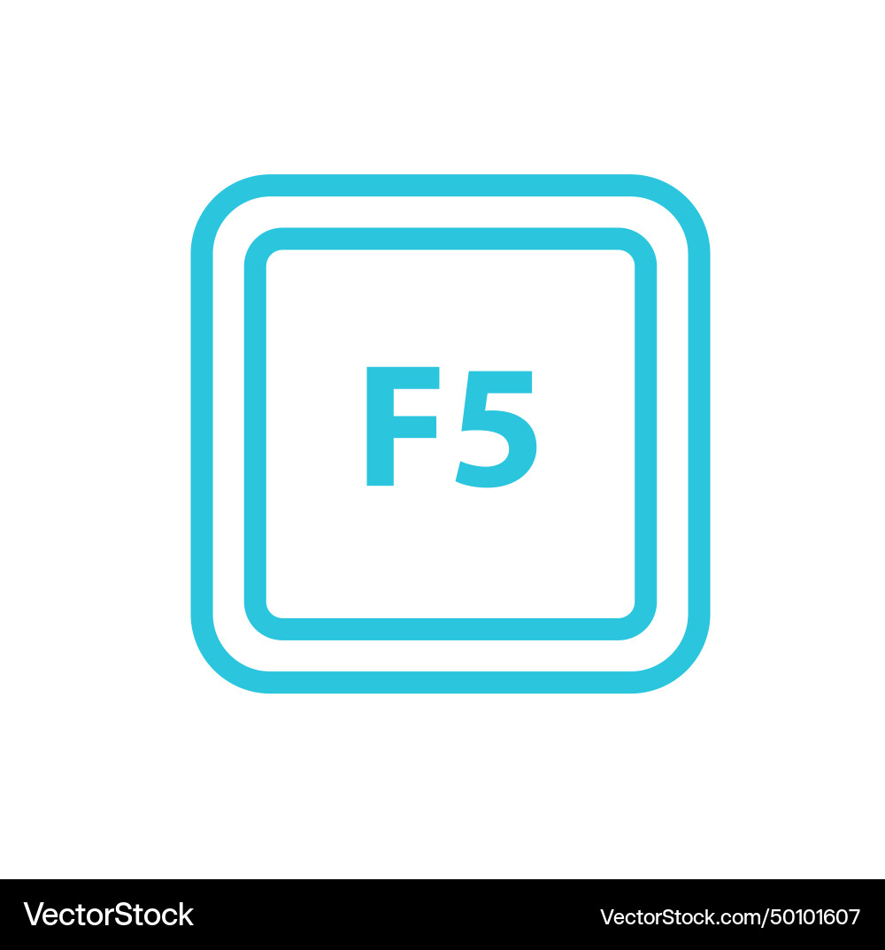 Refresh button f5 keyboard from blue icon set Refresh button f5 keyboard from blue icon set vector image