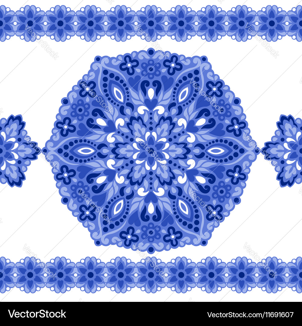 Seamless background with abstract ethnic pattern vector image