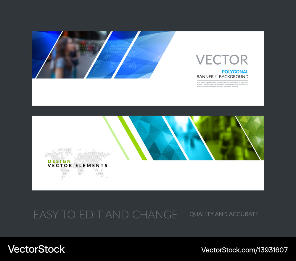 Set of modern horizontal website banners Vector Image