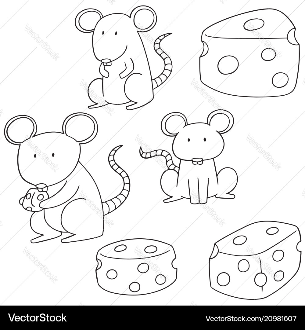 Set of mouse Set of mouse vector image