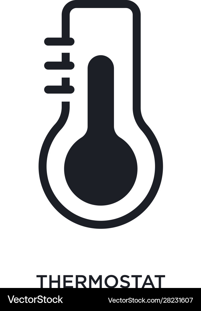 Thermostat isolated icon simple element from vector image