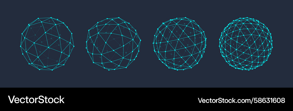 3d shapes set abstract polyhedron forms 3d shapes set abstract polyhedron forms Vector Image