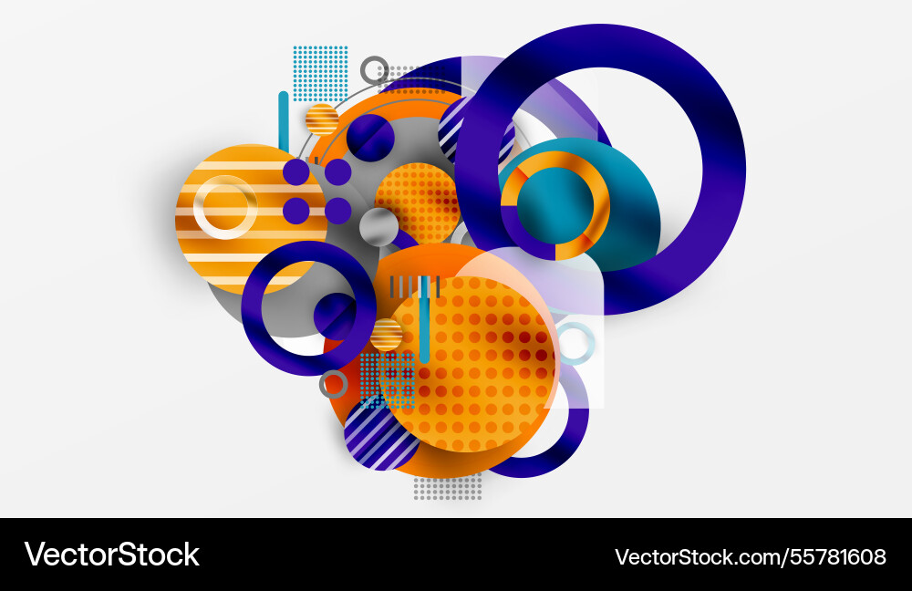 Abstract circle design with overlapping Abstract circle design with overlapping Vector Image