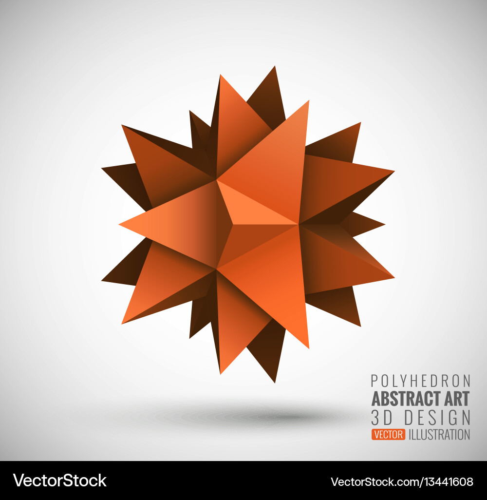 Abstract explosion polyhedron Abstract explosion polyhedron vector image
