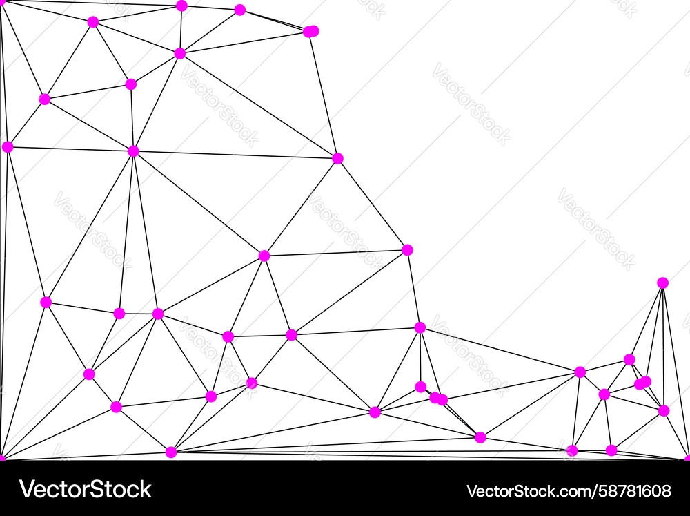Abstract geometric network mesh background Vector Image